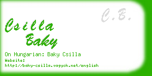 csilla baky business card